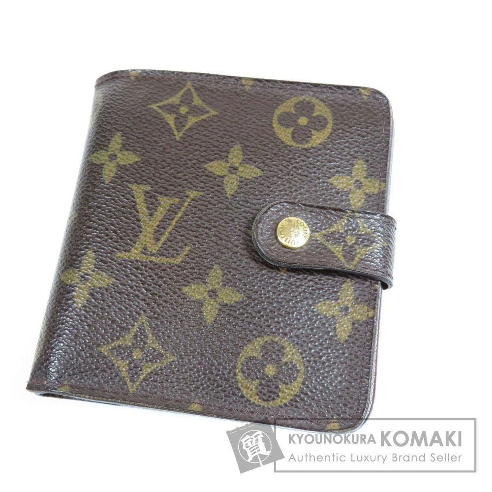 Louis Vuitton Compact Zip Bi fold Wallet Monogram Canvas